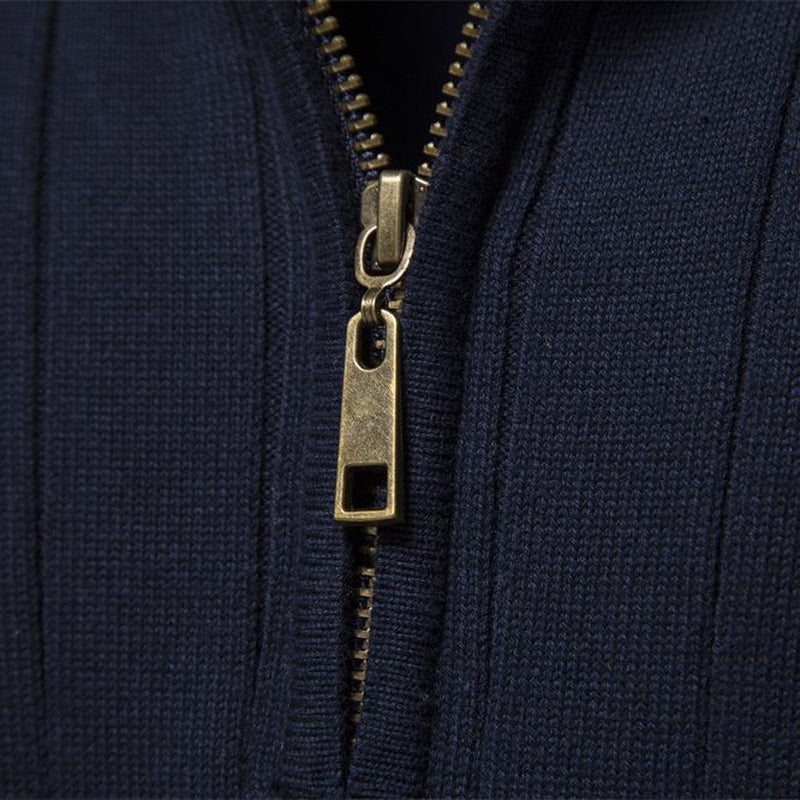 Mens Stand Collar Sweater