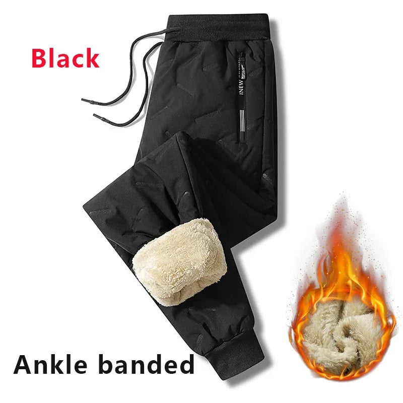 Mens Plush Thick Fleece Sweatpant