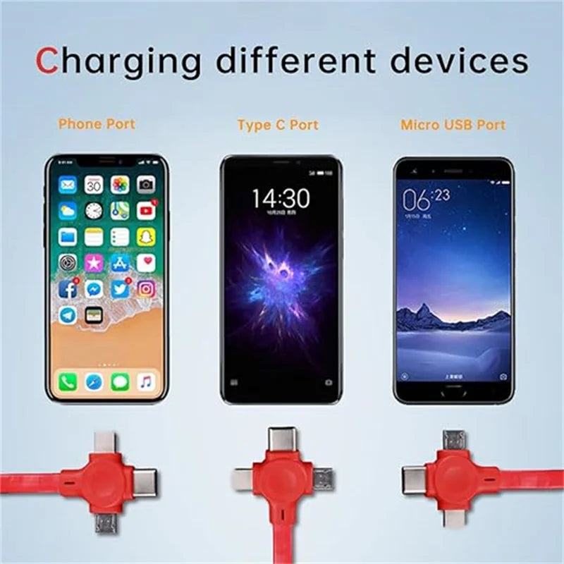 3 in 1 Retractable Multi Charging Cable Cord