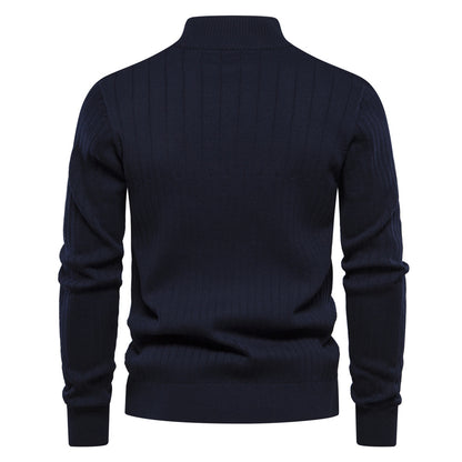 Mens Stand Collar Sweater
