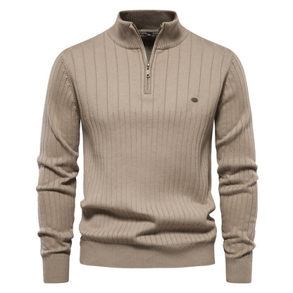 Mens Stand Collar Sweater