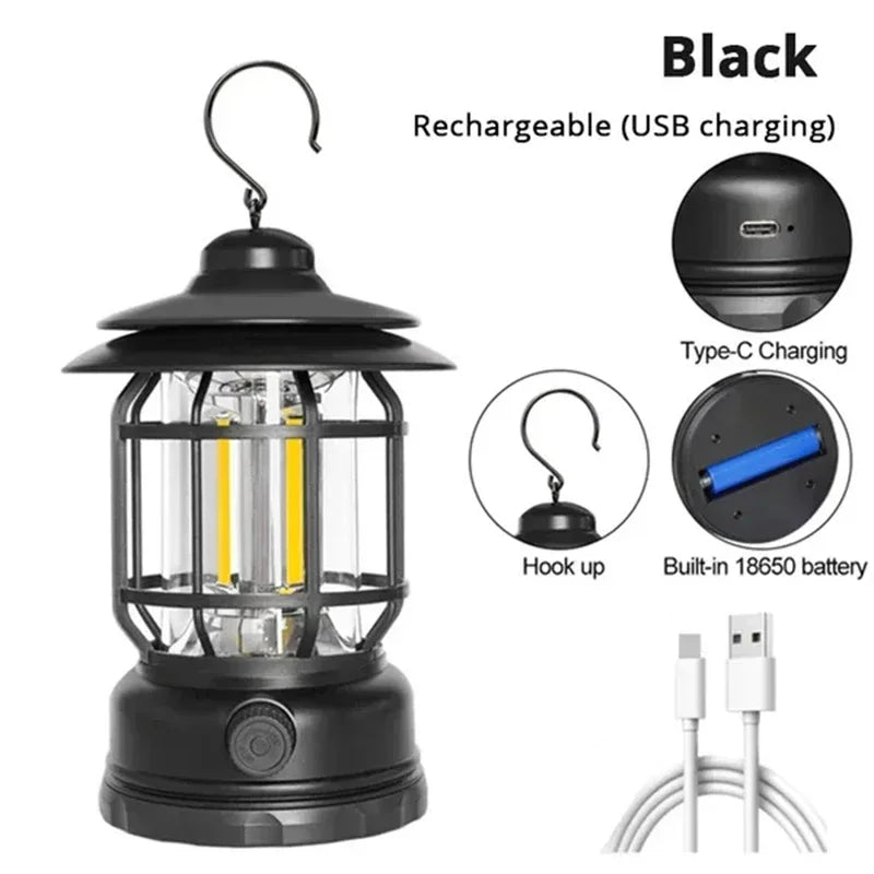 2Pack Camping Lantern USB Rechargeable 