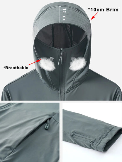 Men Light Hooded Jacket