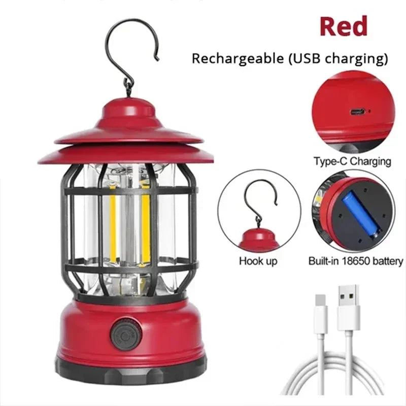 2Pack Camping Lantern USB Rechargeable 